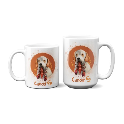 Tasse chien horoscope "Cancer" personnalisable